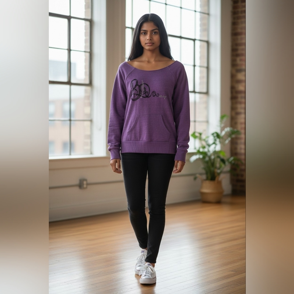 Alternative Earth Women's Purple Let It Go Long Sleeve Sweatshirt‎ Size Med